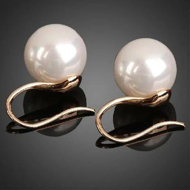 Chic Classic Classic Lustrous Iridescent Ocean Sea Aurora Celestial Pearl Sphere Ear Jewelry